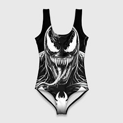 Купальник-боди 3D женский Веном эпичный, цвет: 3D-принт