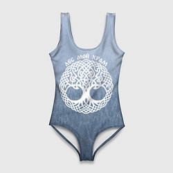 Женский купальник-боди Лес мой храм древо миров - кельтское тату