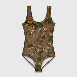 Купальник-боди 3D женский Земли Некрополиса - Герои 3, цвет: 3D-принт