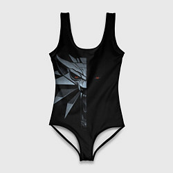 Купальник-боди 3D женский Зверь в полумраке - Ведьмак 3, цвет: 3D-принт