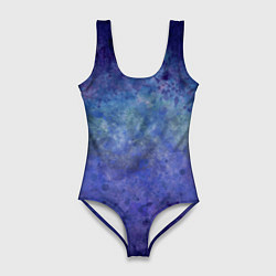 Женский купальник-боди Абстракция - blue tunnel