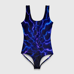 Женский купальник-боди Разряд молнии текстура