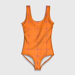 Женский купальник-боди Color orange stripe