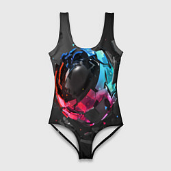 Купальник-боди 3D женский Abstract graphics, цвет: 3D-принт