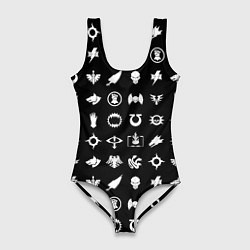 Купальник-боди 3D женский Легионы Астартес, цвет: 3D-принт