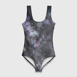 Купальник-боди 3D женский Абстракция - dark blue oil painting, цвет: 3D-принт