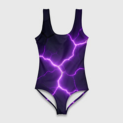 Женский купальник-боди Фиолетовые молнии