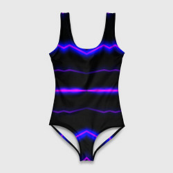 Женский купальник-боди Color multicoloured neon stripes