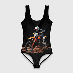 Купальник-боди 3D женский Motocross racer, цвет: 3D-принт
