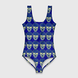 Купальник-боди 3D женский Сияние черепа, цвет: 3D-принт