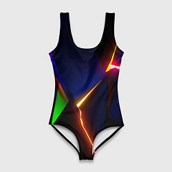 Женский купальник-боди Neon colored geometric