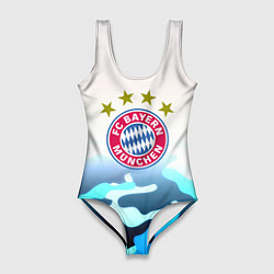 Купальник-боди 3D женский Бавария Мюнхен камуфляж, цвет: 3D-принт