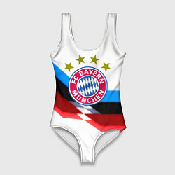 Купальник-боди 3D женский Бавария Мюнхен геометрия спорт, цвет: 3D-принт