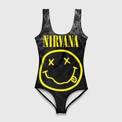 Купальник-боди 3D женский Nirvana Smoke, цвет: 3D-принт