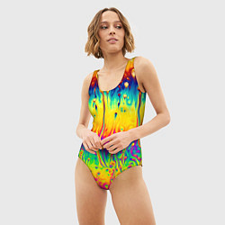 Купальник-боди 3D женский Tie dye, цвет: 3D-принт — фото 2