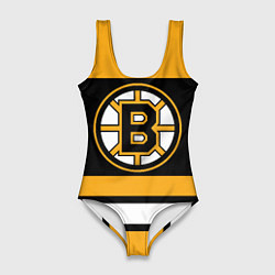 Купальник-боди 3D женский Boston Bruins, цвет: 3D-принт
