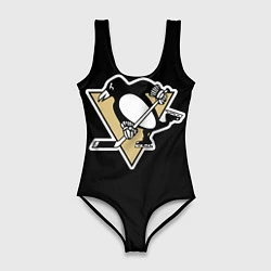 Купальник-боди 3D женский Pittsburgh Penguins: Malkin, цвет: 3D-принт
