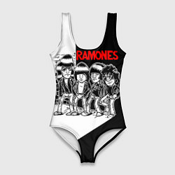 Купальник-боди 3D женский Ramones Boys, цвет: 3D-принт