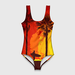 Купальник-боди 3D женский Summer Surf, цвет: 3D-принт