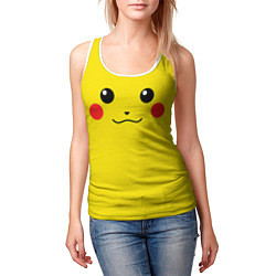 Майка-безрукавка женская Happy Pikachu, цвет: 3D-белый — фото 2