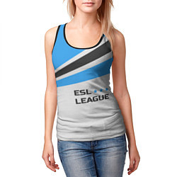 Майка-безрукавка женская ESL league, цвет: 3D-черный — фото 2