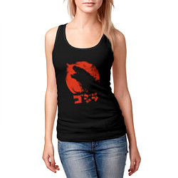 Майка-безрукавка женская Godzilla, цвет: 3D-черный — фото 2