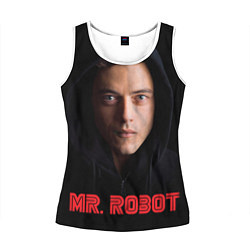 Майка-безрукавка женская Mr. Robot, цвет: 3D-белый