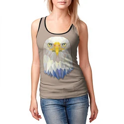 Майка-безрукавка женская Геометрический орел, цвет: 3D-черный — фото 2