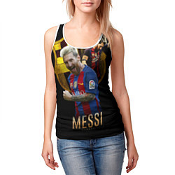 Майка-безрукавка женская Messi Star, цвет: 3D-белый — фото 2