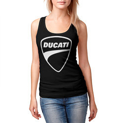 Майка-безрукавка женская Ducati, цвет: 3D-черный — фото 2