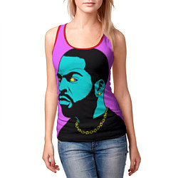 Майка-безрукавка женская Ice Cube: Neon colour, цвет: 3D-красный — фото 2