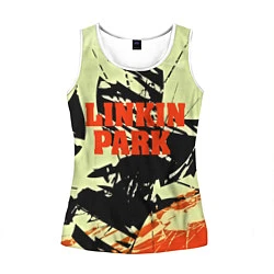 Майка-безрукавка женская Linkin Park, цвет: 3D-белый