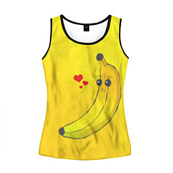 Майка-безрукавка женская Just Banana (Yellow), цвет: 3D-черный