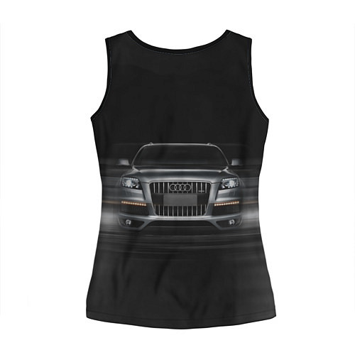 Женская майка без рукавов Audi Q7 скорость / 3D-Черный – фото 2