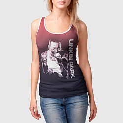 Майка-безрукавка женская Linkin Park Честер, цвет: 3D-белый — фото 2