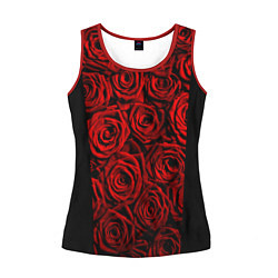 Майка-безрукавка женская Унисекс / Красные розы, цвет: 3D-красный