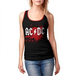 Майка-безрукавка женская AC/DC: Red Spot, цвет: 3D-красный — фото 2