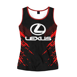 Майка-безрукавка женская Lexus: Red Anger, цвет: 3D-красный