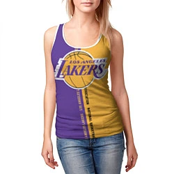 Майка-безрукавка женская NBA: LA Lakers, цвет: 3D-белый — фото 2