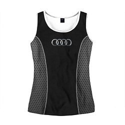Майка-безрукавка женская Audi: Drive Style, цвет: 3D-белый
