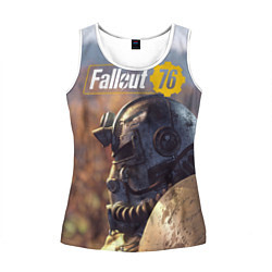 Майка-безрукавка женская Fallout 76, цвет: 3D-белый