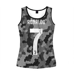 Майка-безрукавка женская Ronaldo 7: Camo Sport, цвет: 3D-черный