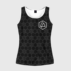 Майка-безрукавка женская Linkin Park: Black Carbon, цвет: 3D-белый