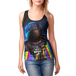 Майка-безрукавка женская Fortnite: Space Rainbow, цвет: 3D-черный — фото 2
