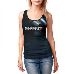 Майка-безрукавка женская Mass Effect N7, цвет: 3D-черный — фото 2