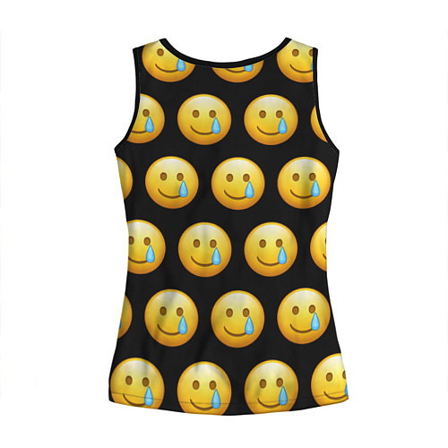 Женская майка без рукавов New Emoji / 3D-Черный – фото 2