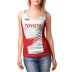 Майка-безрукавка женская Toyota Driver, цвет: 3D-белый — фото 2