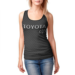 Майка-безрукавка женская Toyota Carbon, цвет: 3D-черный — фото 2