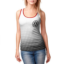 Майка-безрукавка женская Volkswagen, цвет: 3D-красный — фото 2