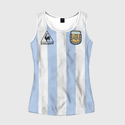 Майка-безрукавка женская Diego Maradona 10 Автограф, цвет: 3D-белый